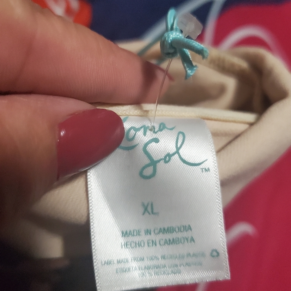 NEW Kona Sol Bandeau Flounce High Coverage One Piece Swimsuit - Picture 12 of 16